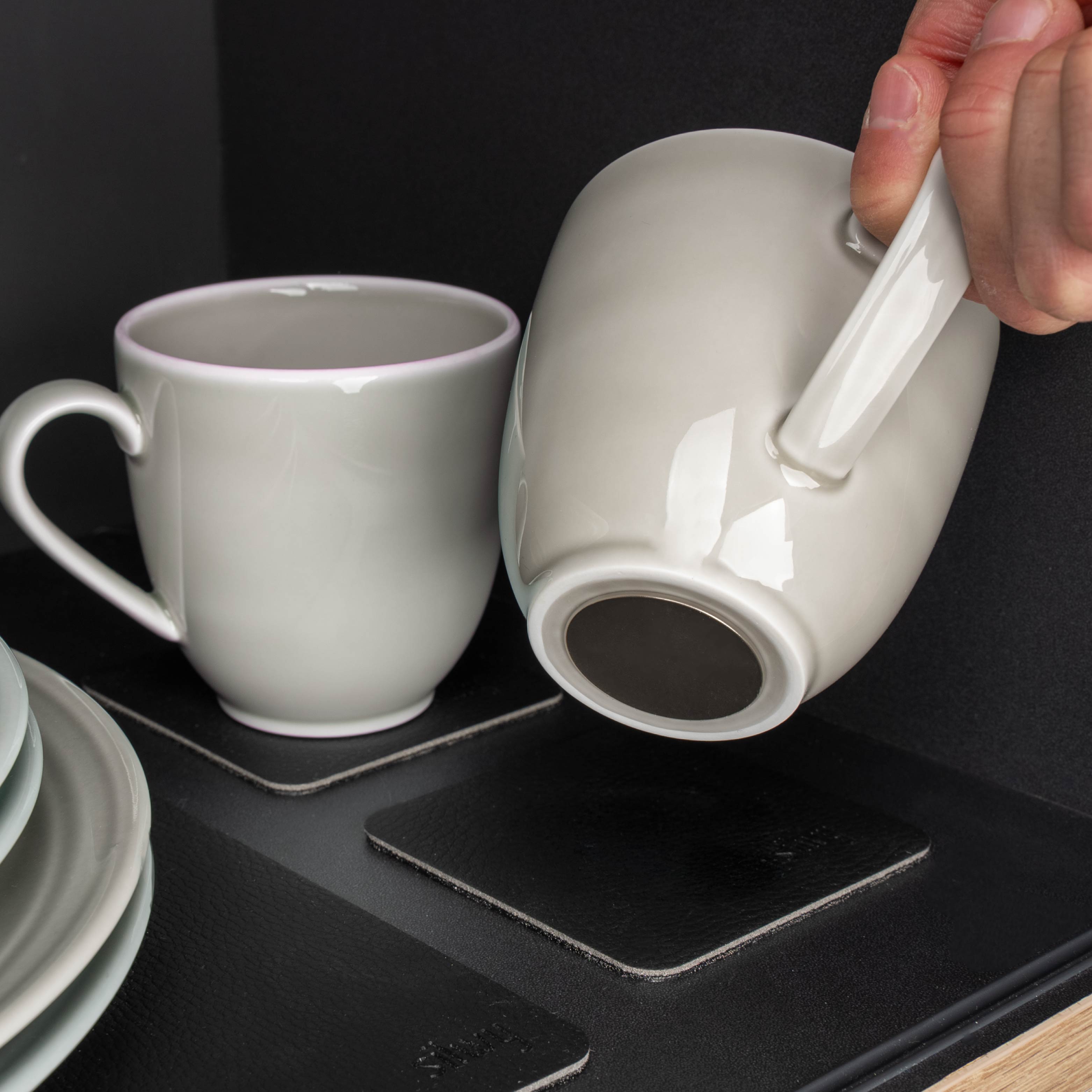 Magnet-Porzellan-Tassen ash abnehmen