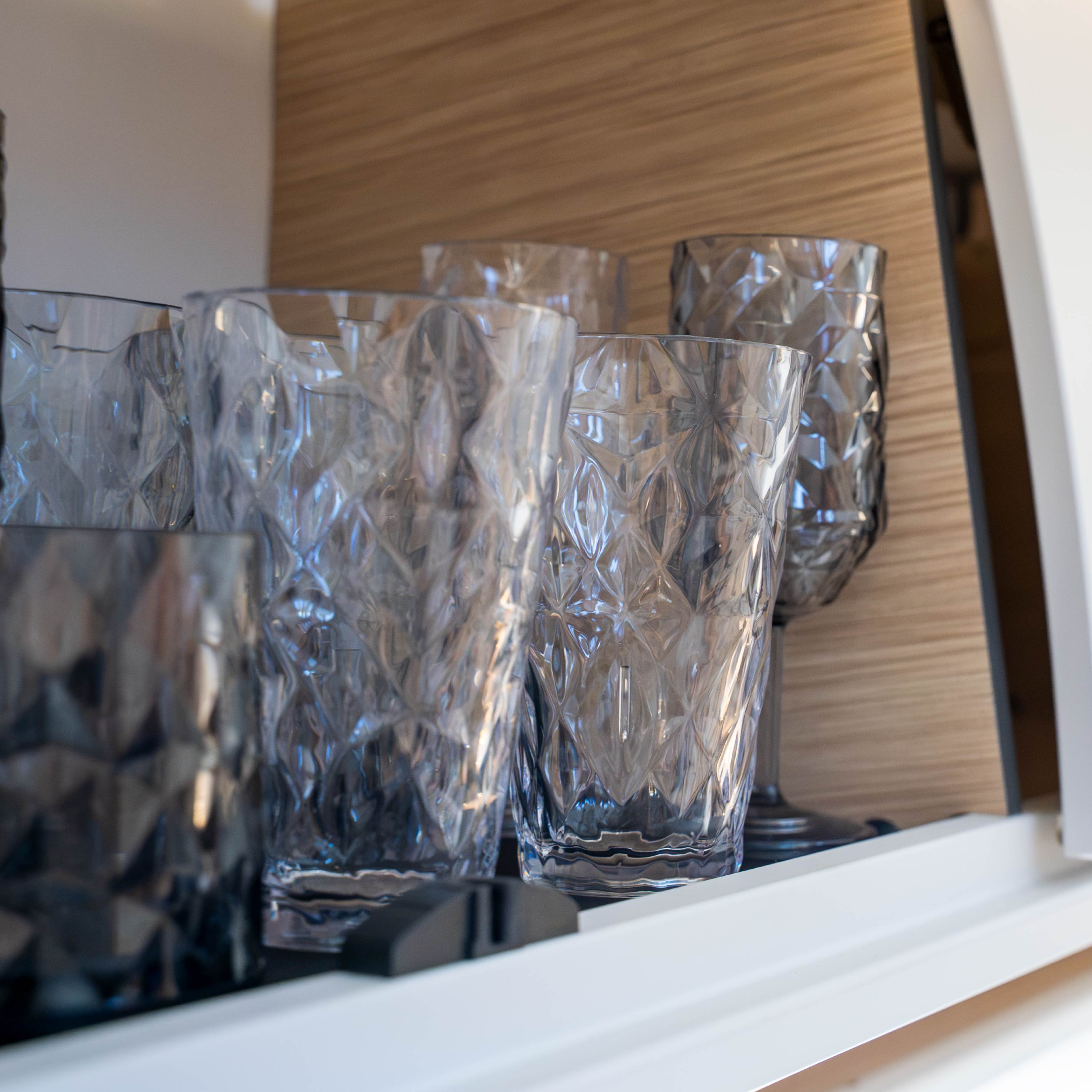 Vasos de plástico con imán LONGDRINK CLARO PRISMA