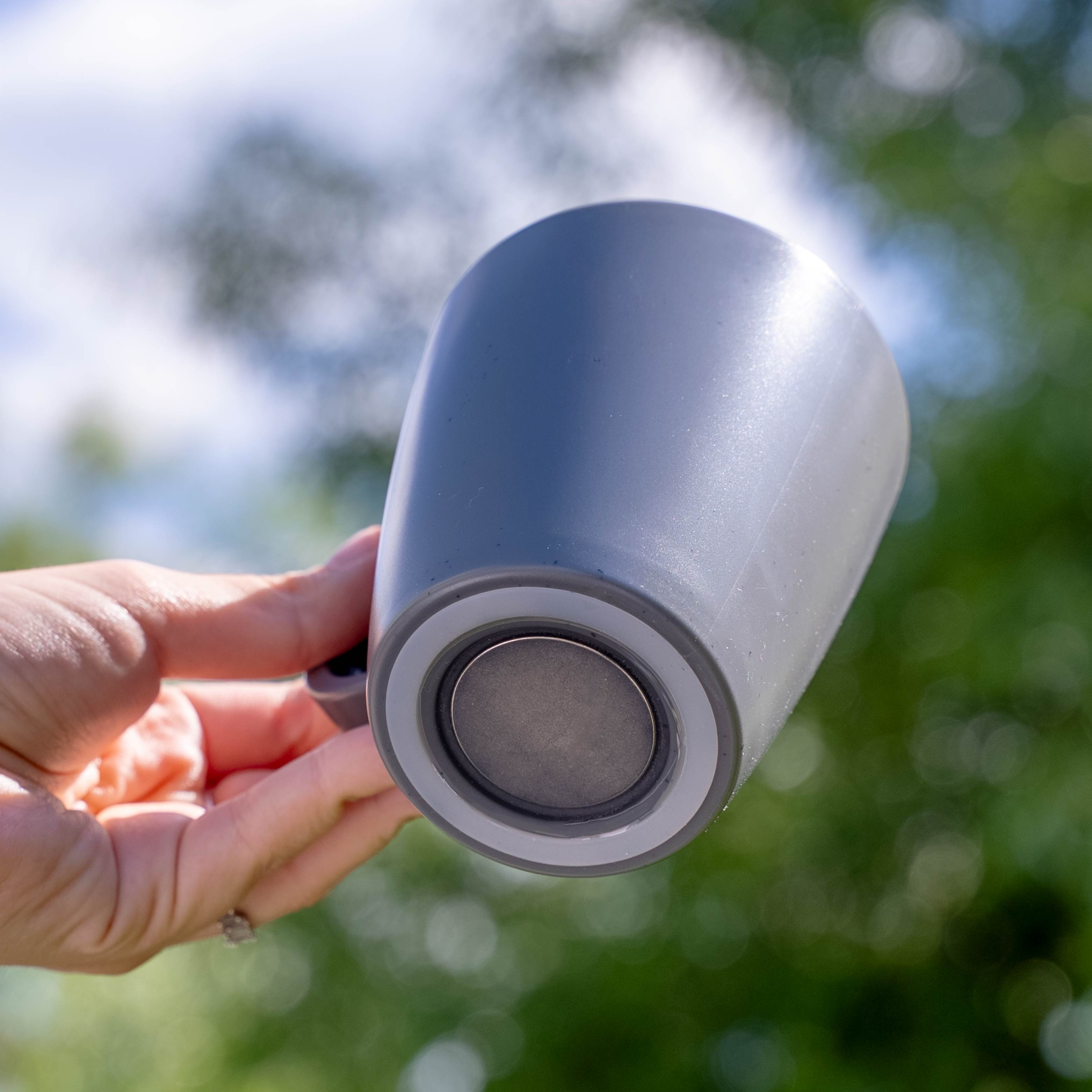 Magnet-Kunststofftassen grey von unten