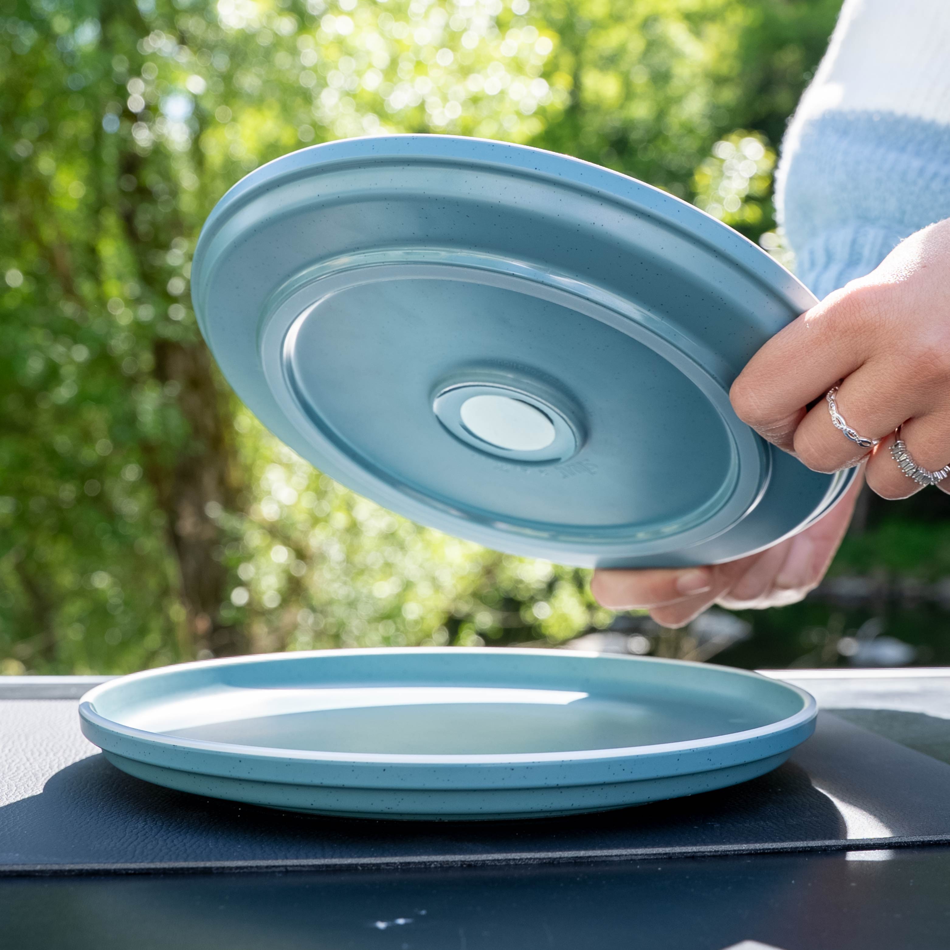 Kunststoff-Teller Blue auf Matte