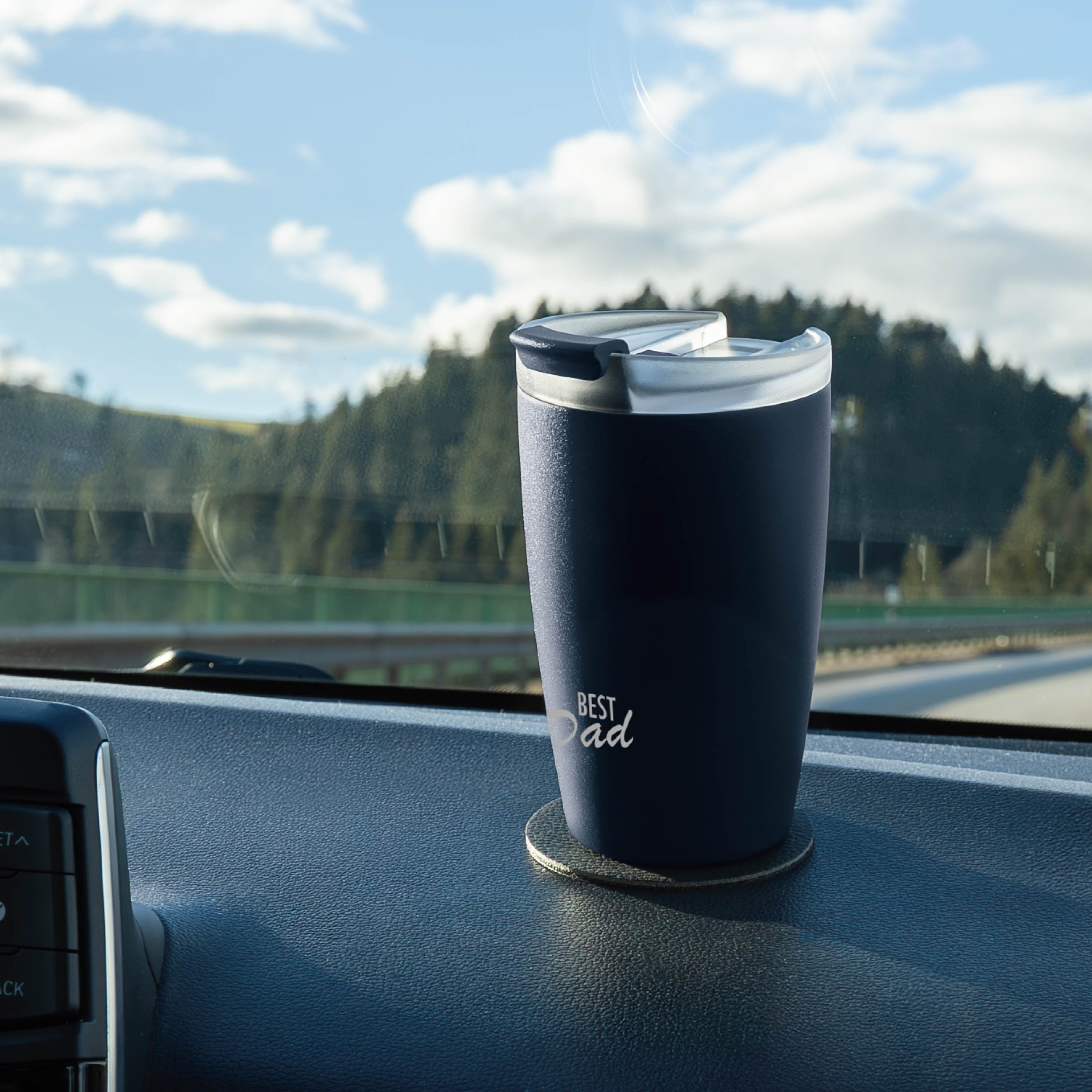 Thermocup MIDNIGHT mit Gravur BEST DAD