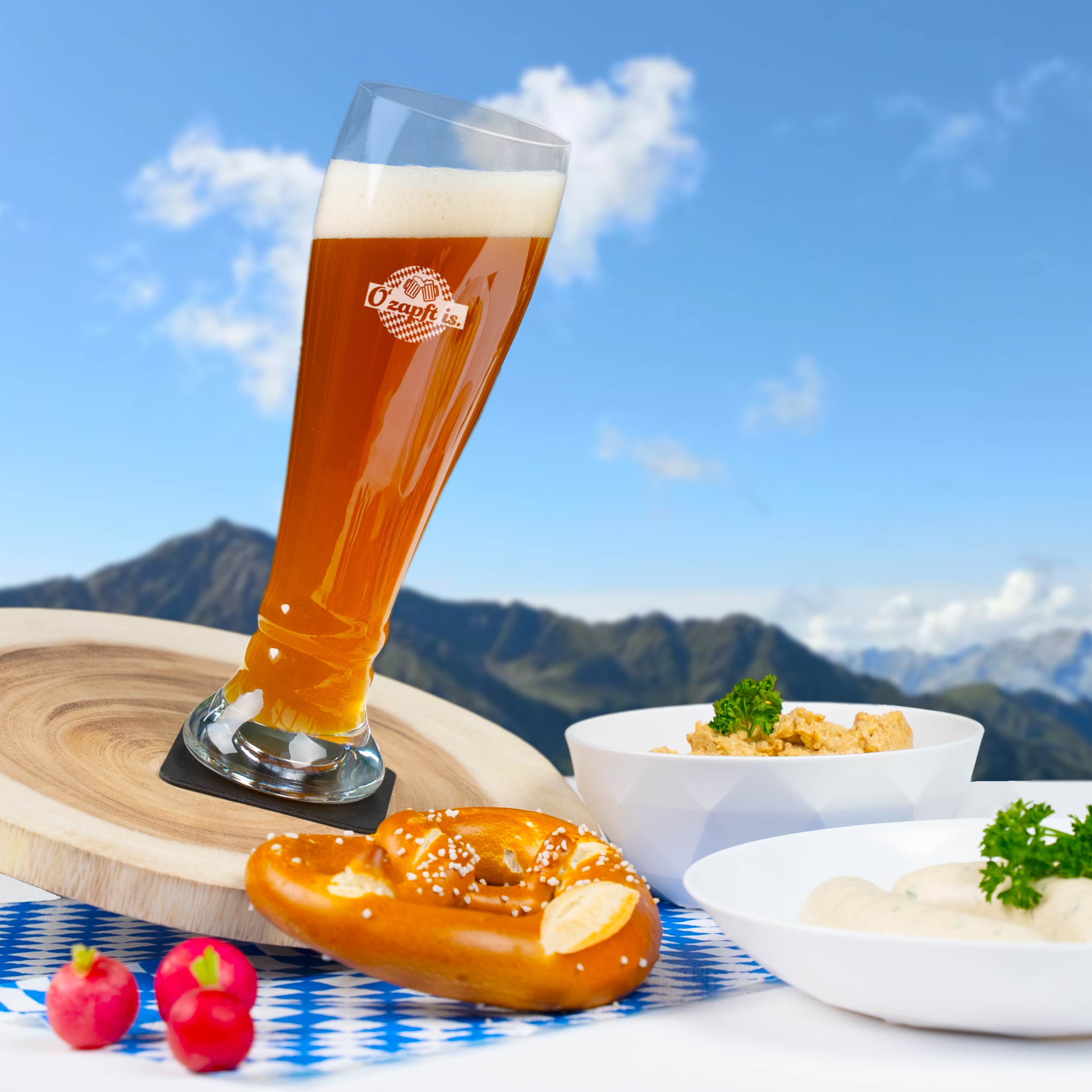 Magnet-Kristallglas WEIZENBIER O'ZAPFT IS