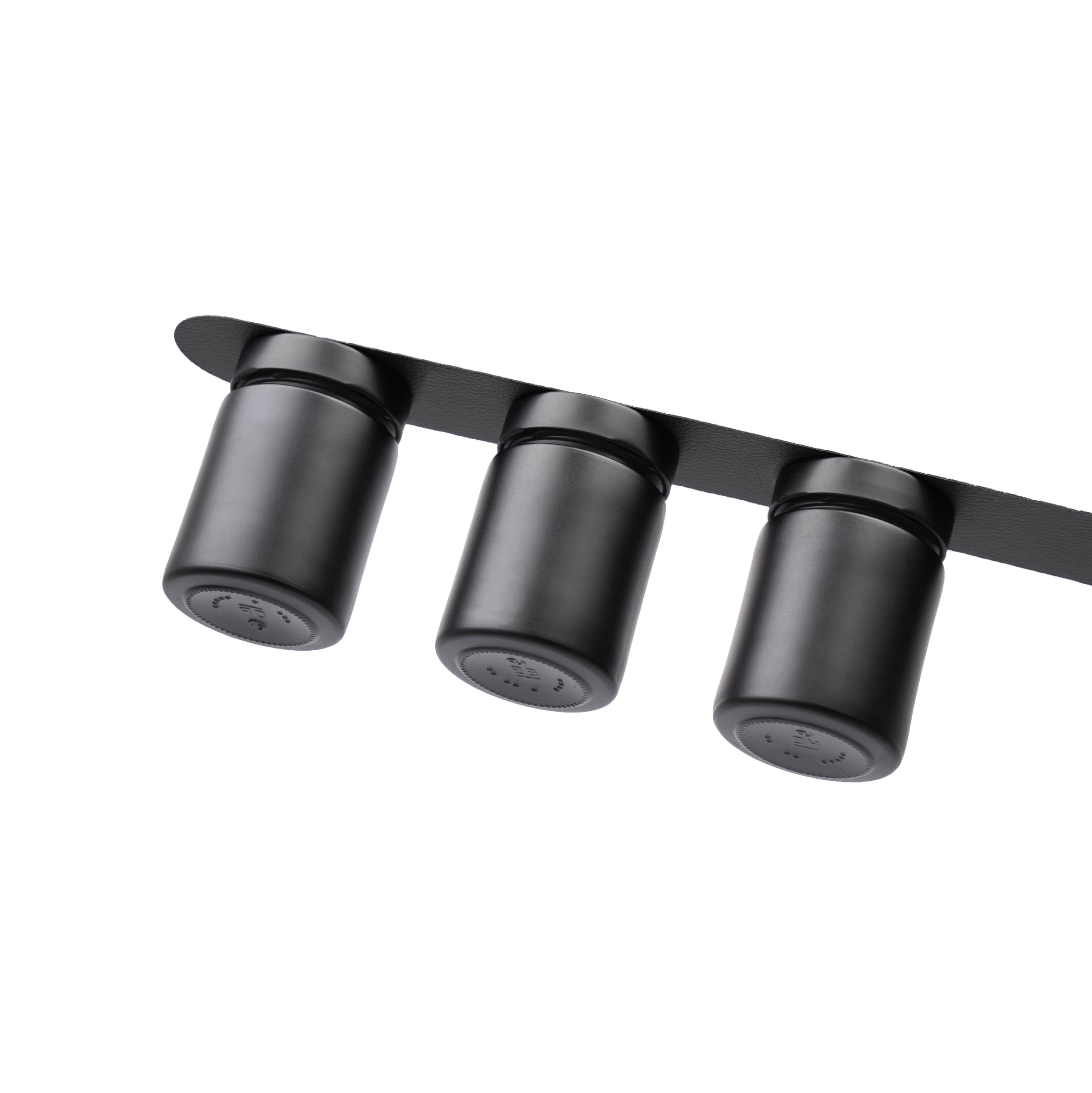 Freisteller Magnet-Feinkostgläser an Leiste montiert (3er-Set mit Leiste)