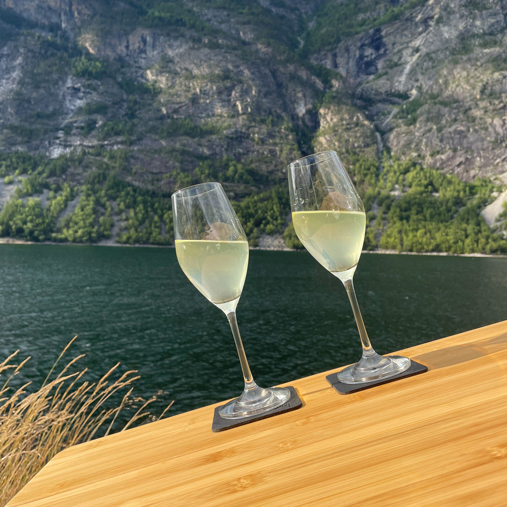 Magnet-Kristallgläser Champagner inkl. Metall-Nano-Gel-Pads 