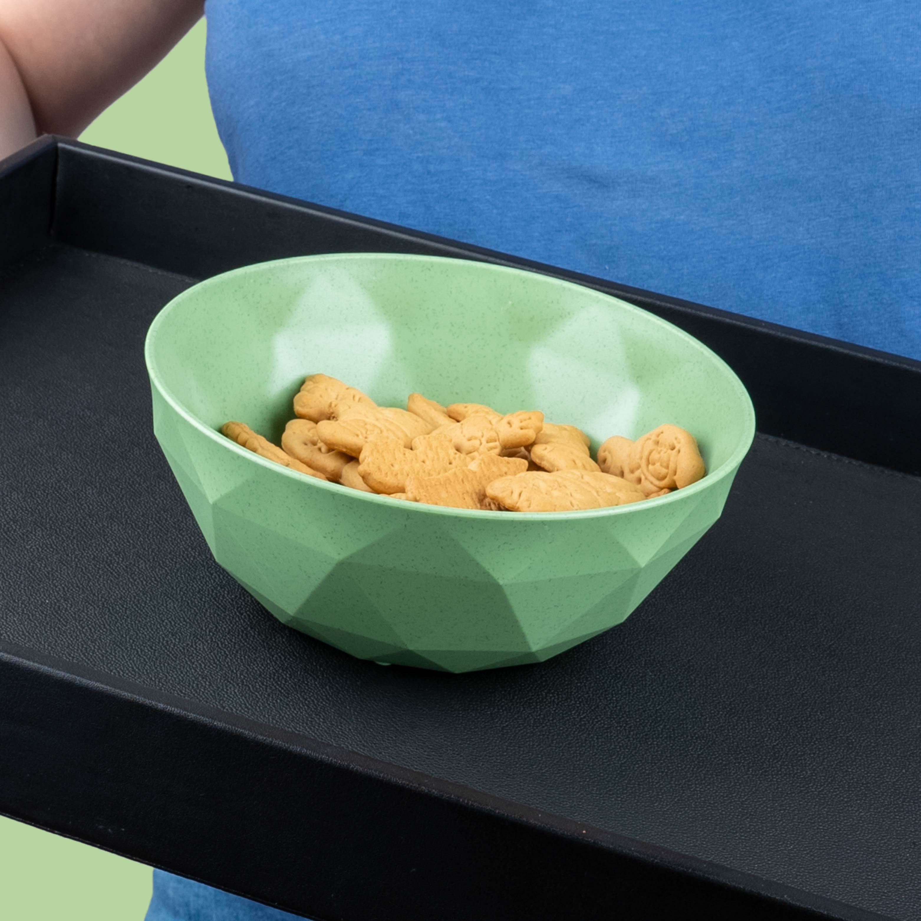Magnet-Kunststoffbowl durch metallisches Tablett fixiert in Schräglage