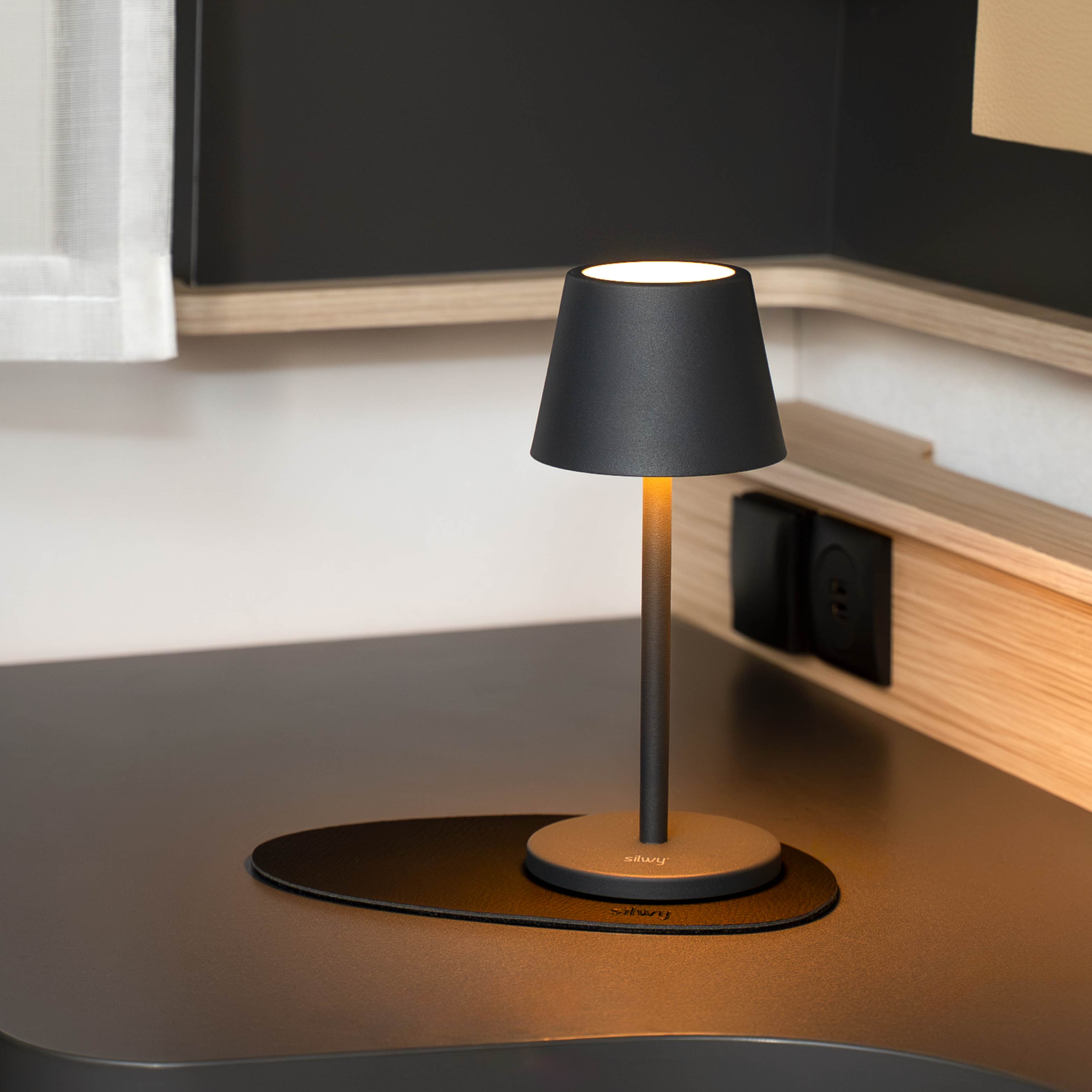 Lampe magnétique S GRIS incl. set de table