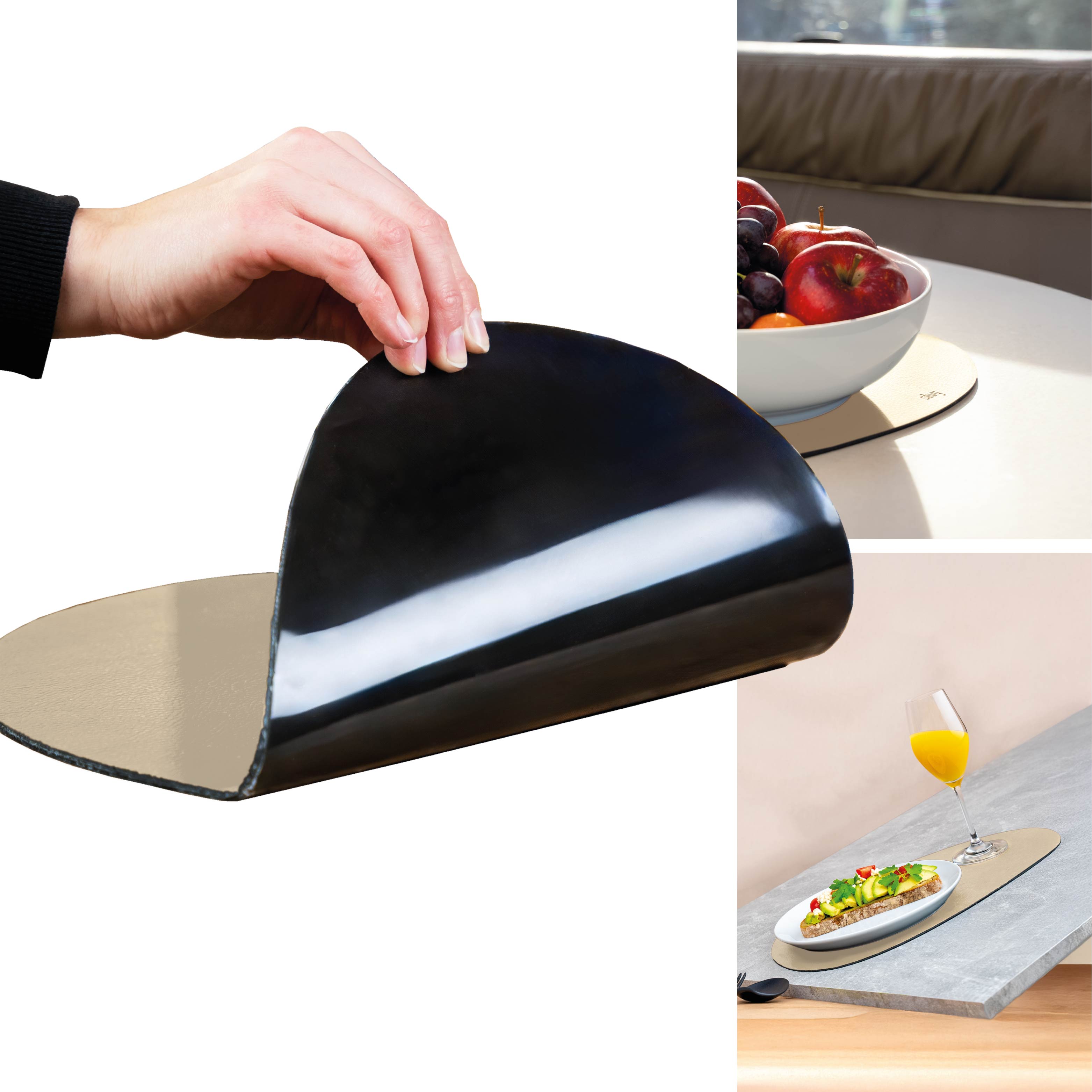 Metall-Nano-Gel-Platzset LARGE BEIGE