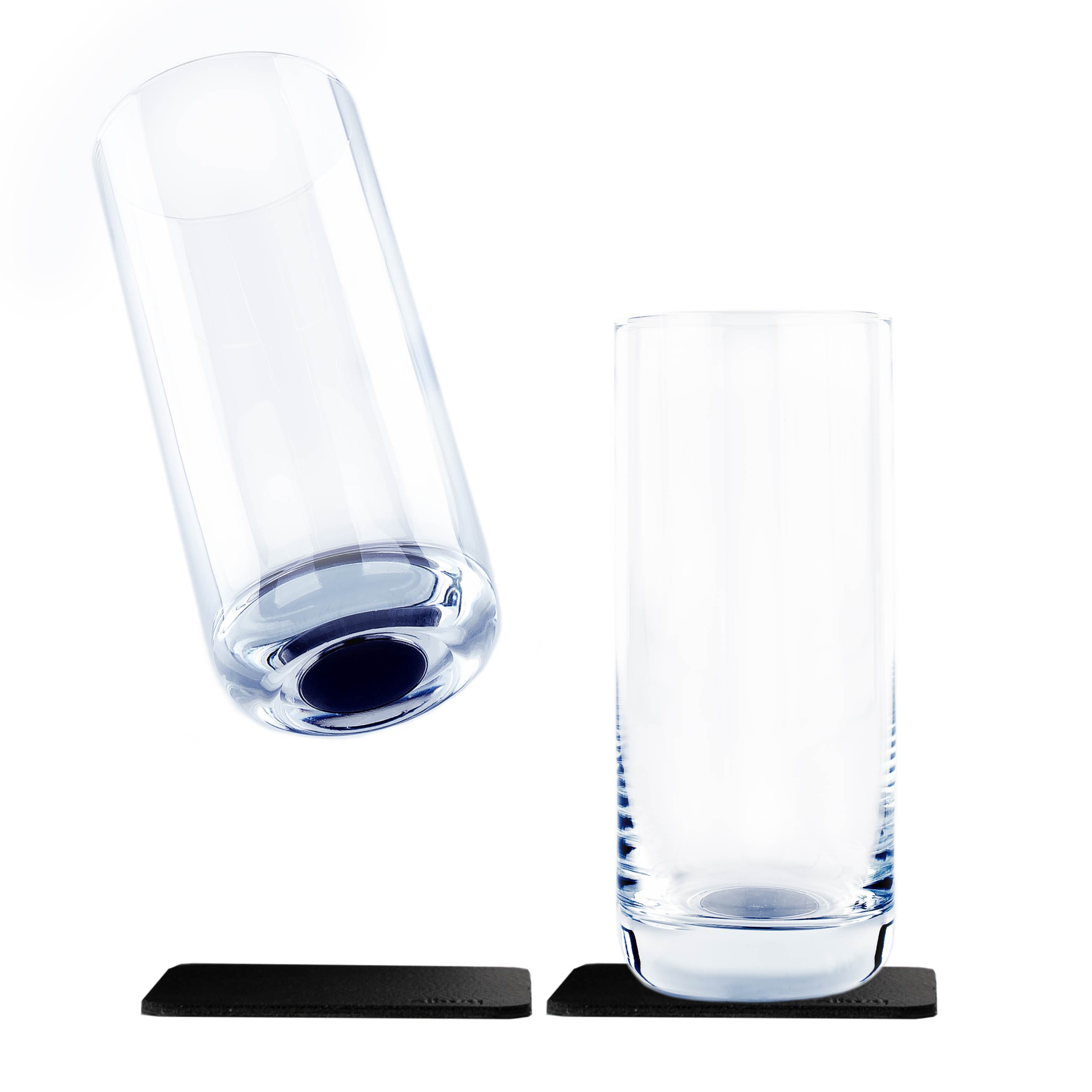 freisteller magnet-kristallgläser longdrink auf pads