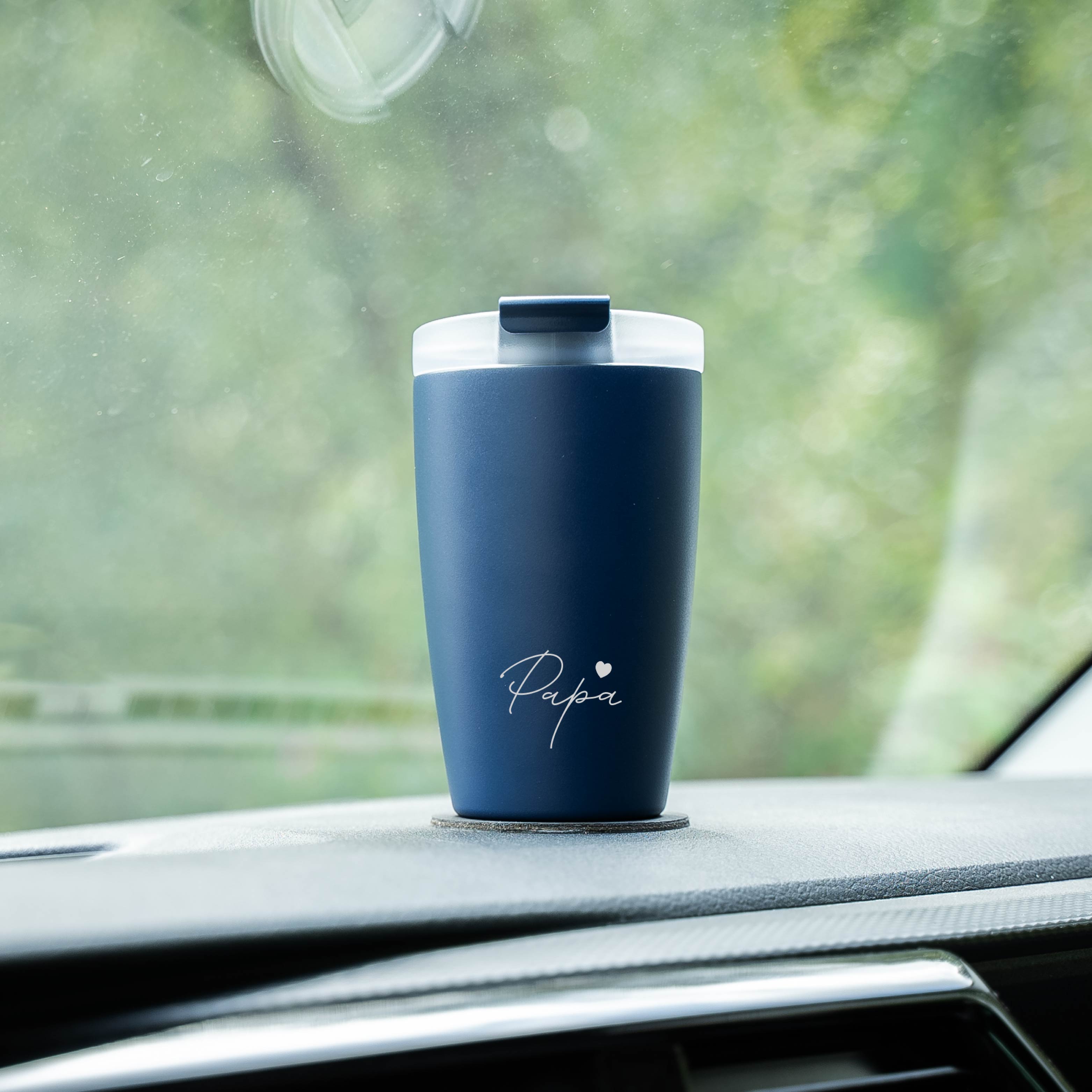 Thermocup MIDNIGHT mit Gravur PAPA