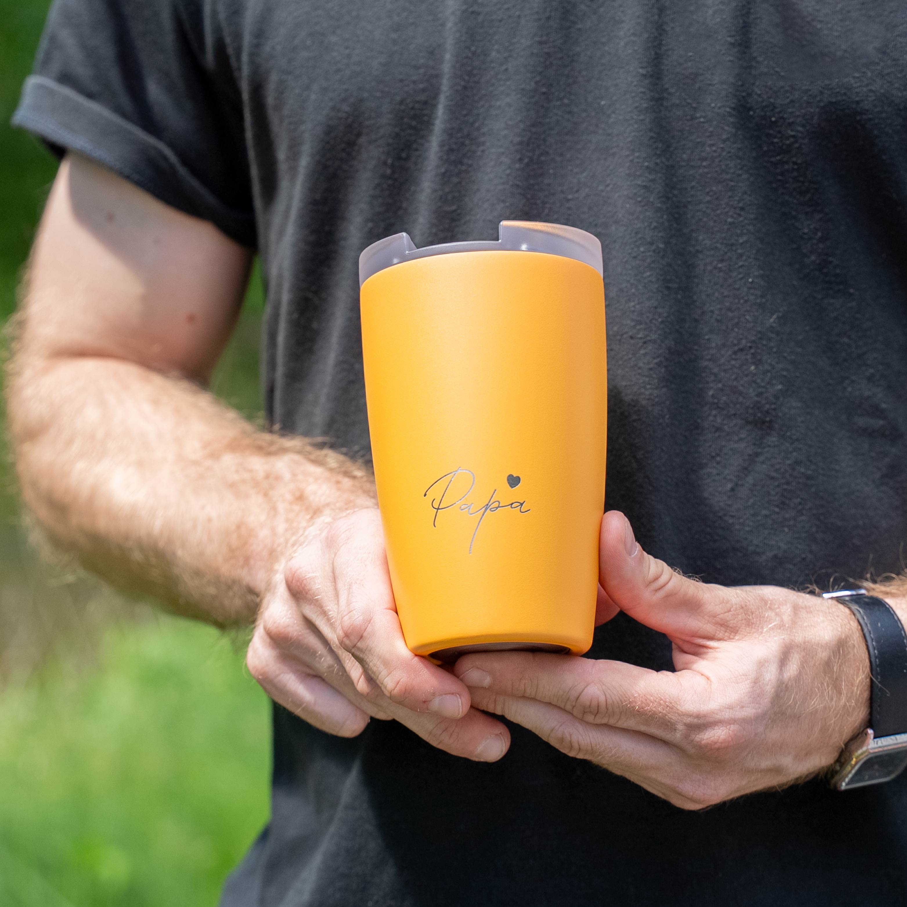 Thermocup SUNRISE mit Gravur PAPA