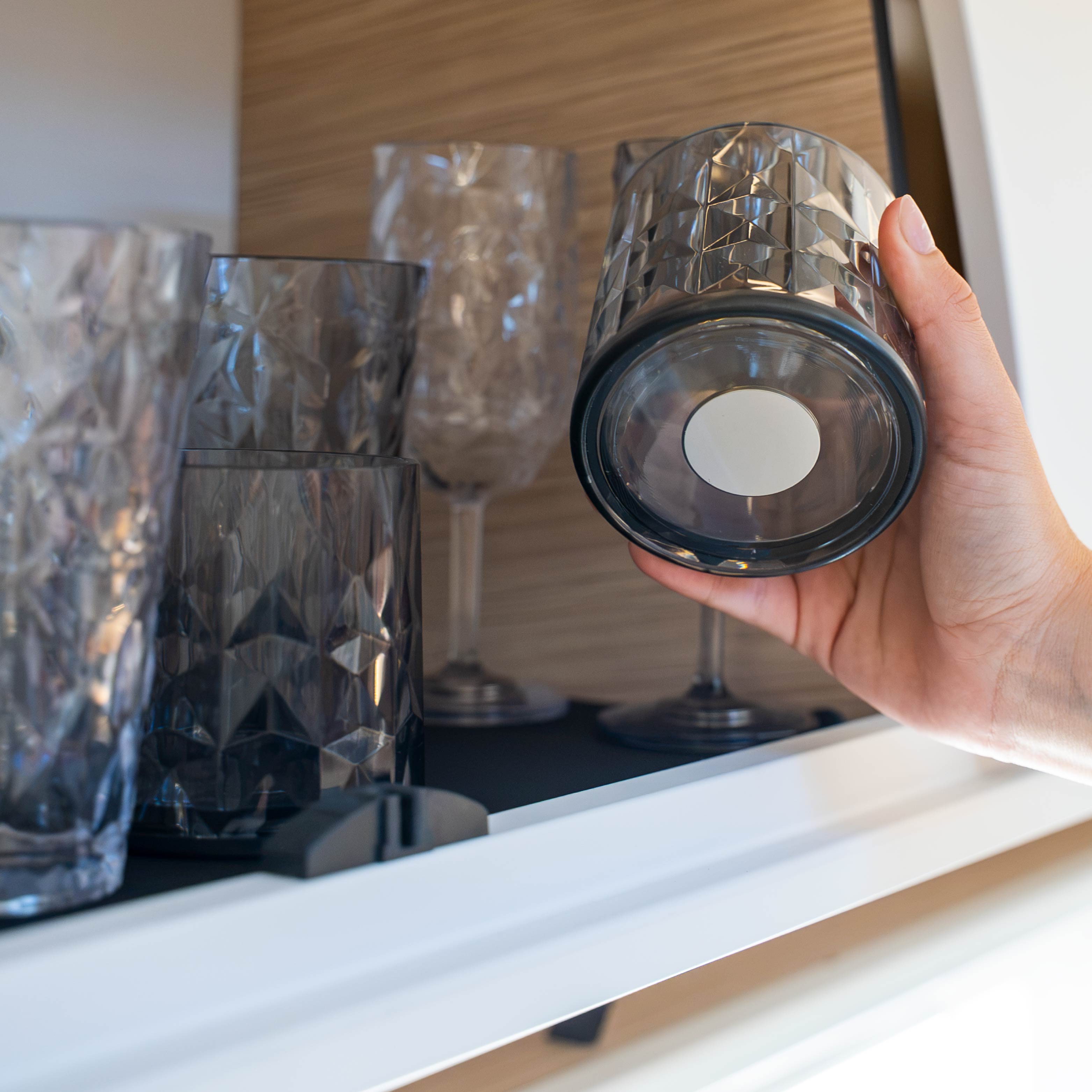 Vasos de plástico con imán TUMBLER GRIS
