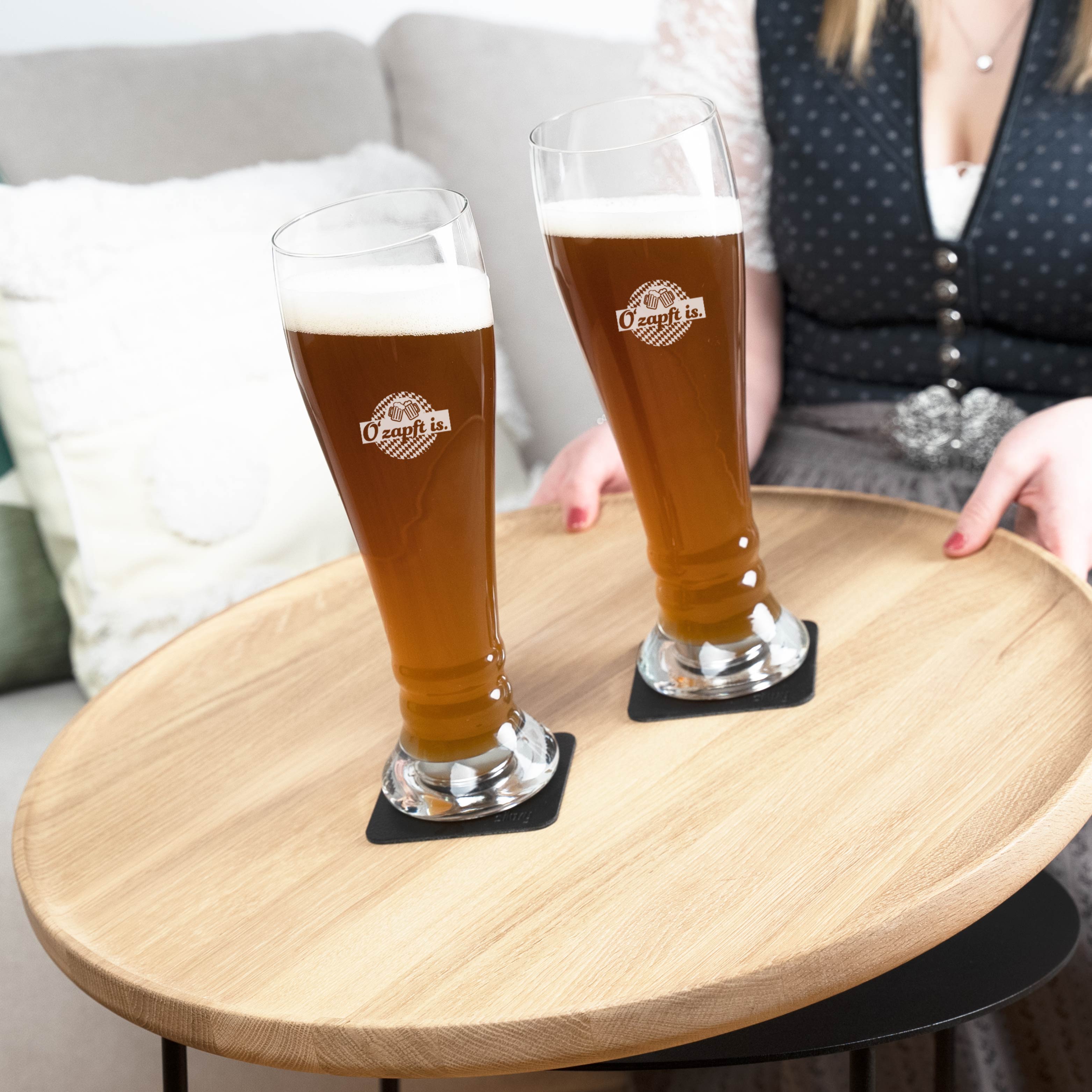 Magnet-Kristallglas WEIZENBIER O'ZAPFT IS