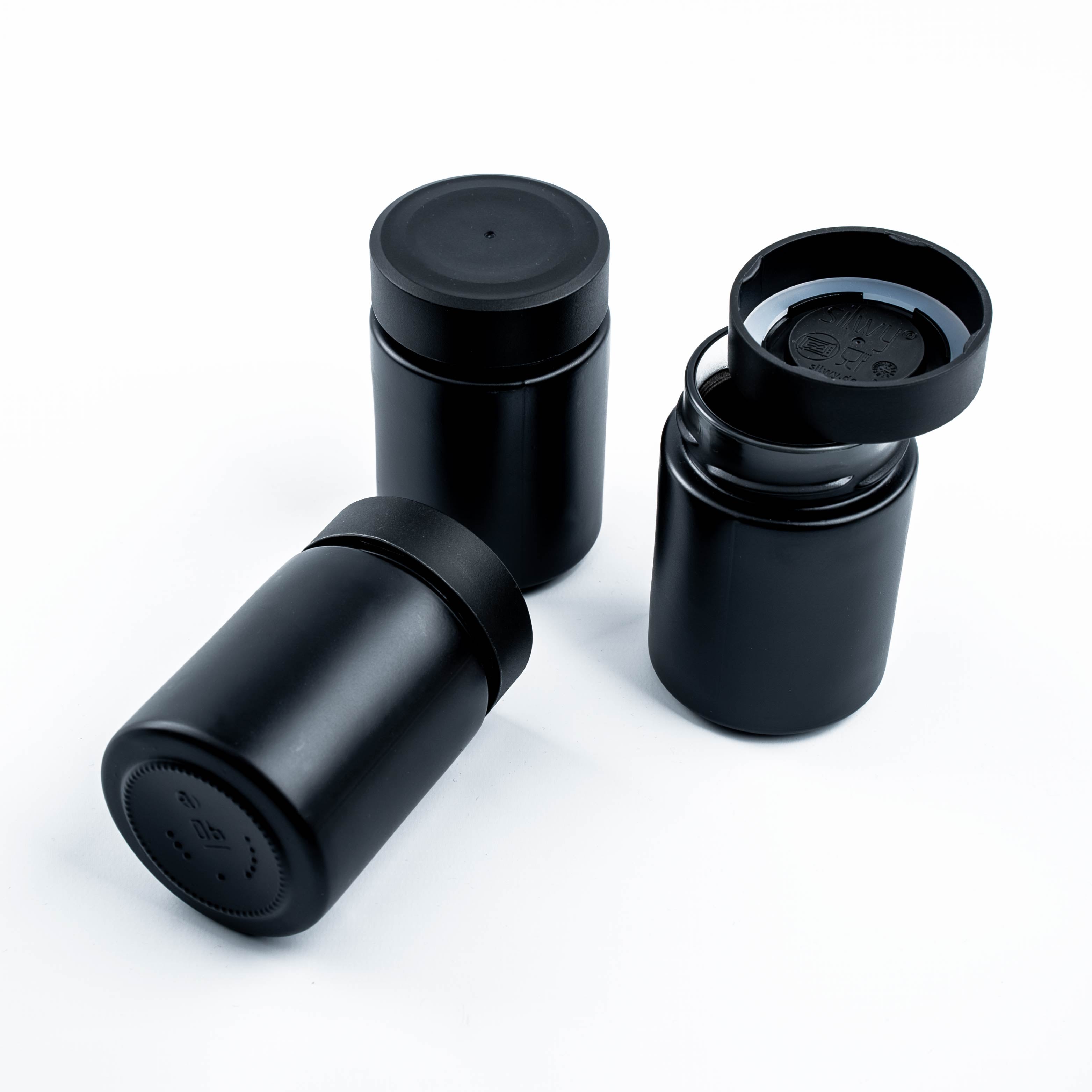 Magnet-Feinkostgläser ALL BLACK 192 ml inkl. Leiste BLACK